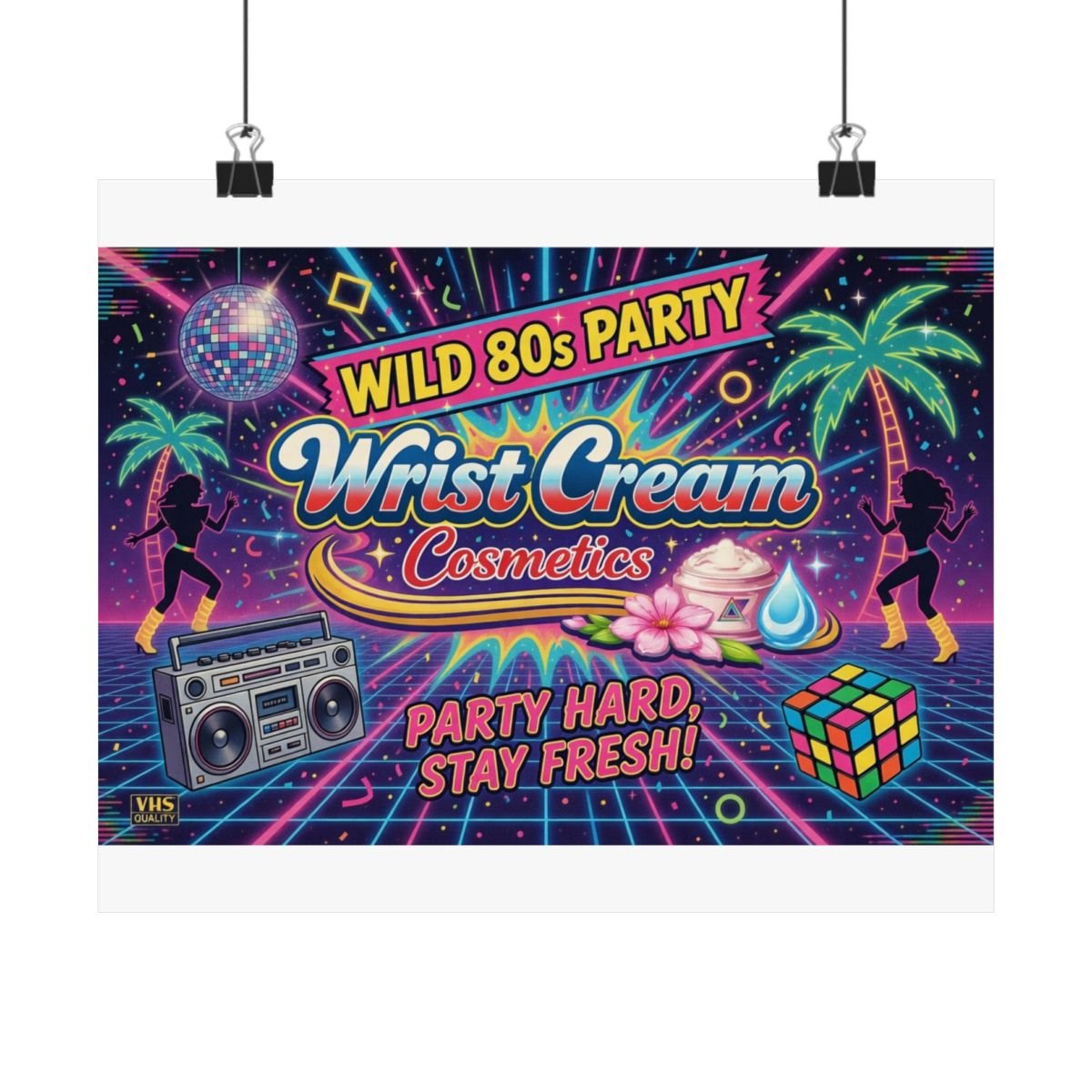 WristCream Wild 80s Party Poster